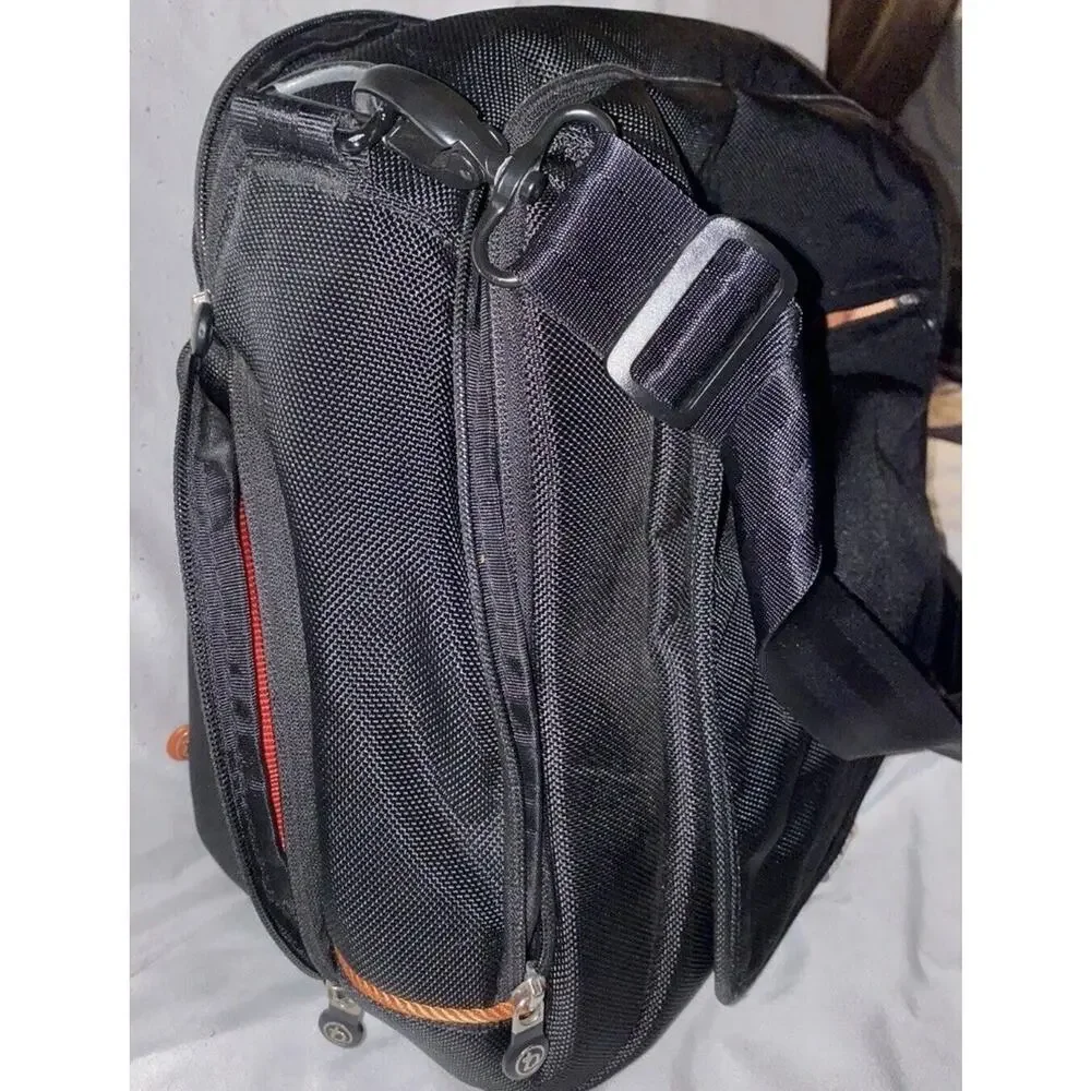 Vintage Boog Black Nylon Heavy Duty Messenger Laptop Mobile Office Bag
